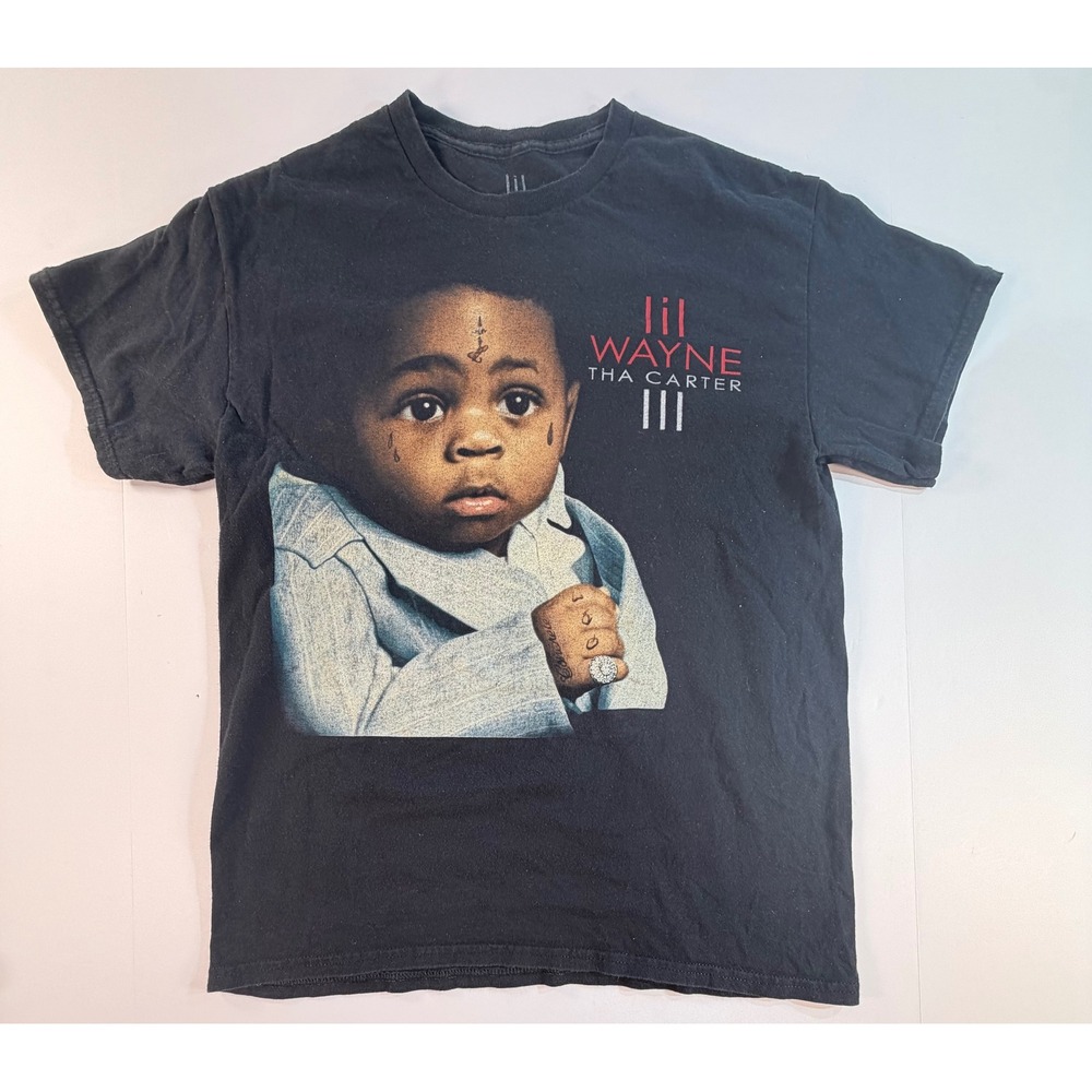 Lil Wayne Tha Carter III Graphic T-Shirt Mens Medium Black Hip Hop Rap Tee 2024